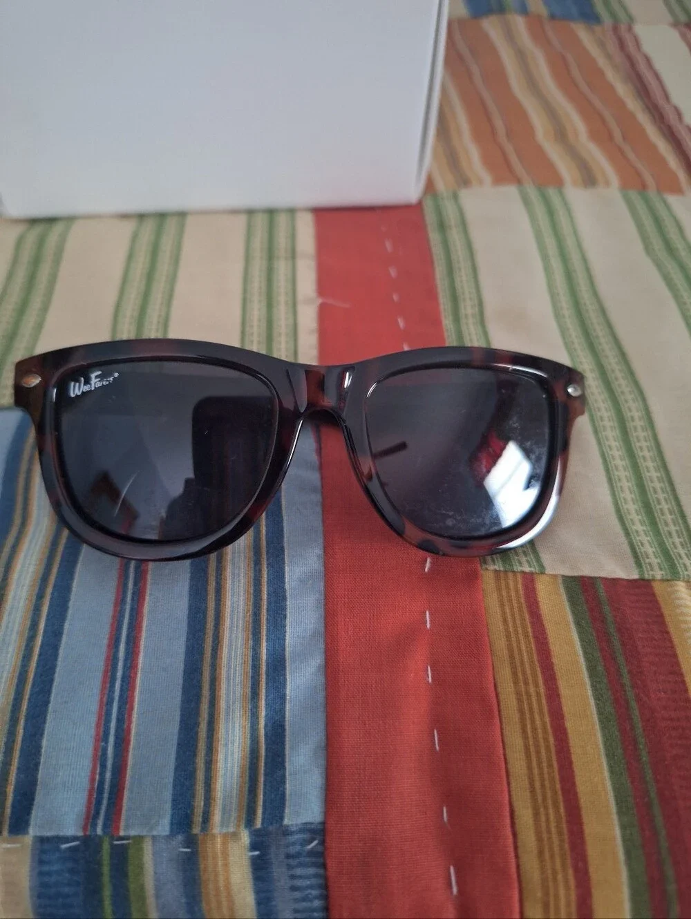 Wee Farer Polarized SunglassesW/Strap/Bag/Box- Tortoise Shell